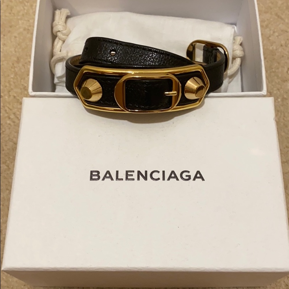 Balenciaga Metallic Edge Triple Tour Bracelet